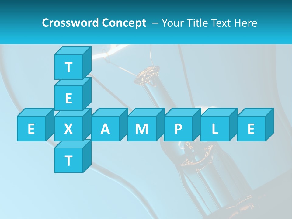 A Light Bulb With A Blue Background Is Shown PowerPoint Template