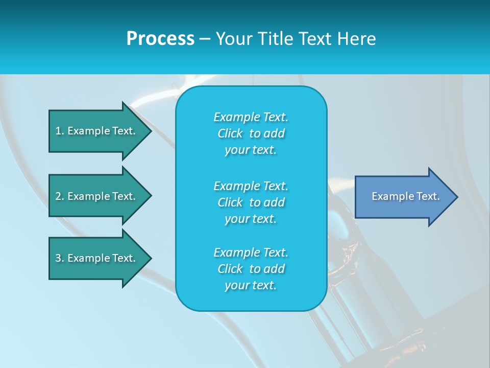 A Light Bulb With A Blue Background Is Shown PowerPoint Template