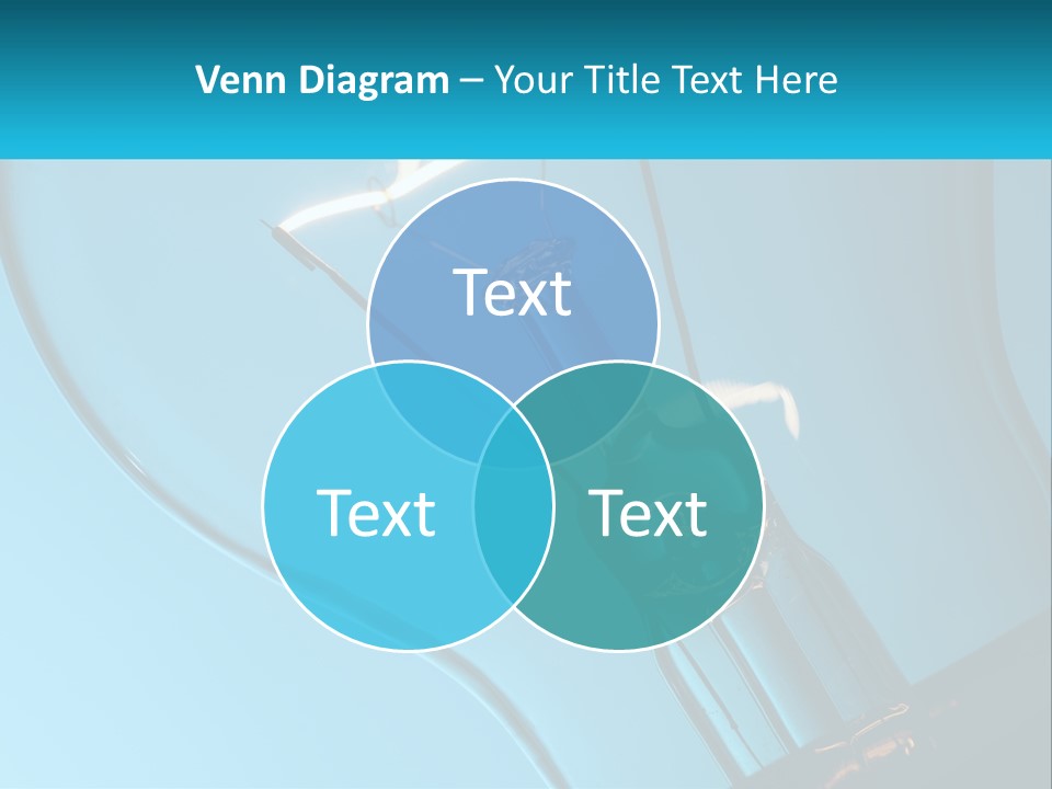 A Light Bulb With A Blue Background Is Shown PowerPoint Template