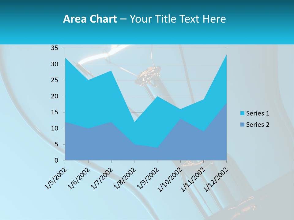 A Light Bulb With A Blue Background Is Shown PowerPoint Template