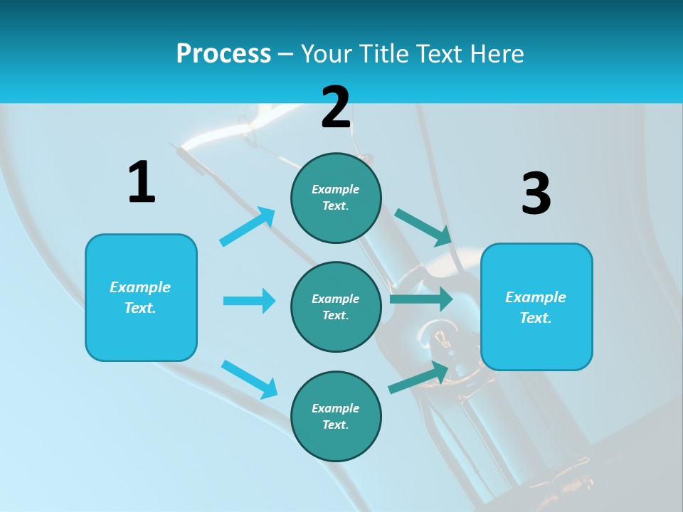 A Light Bulb With A Blue Background Is Shown PowerPoint Template