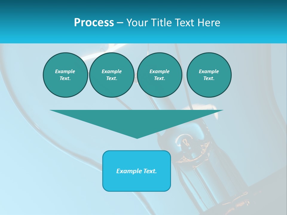 A Light Bulb With A Blue Background Is Shown PowerPoint Template