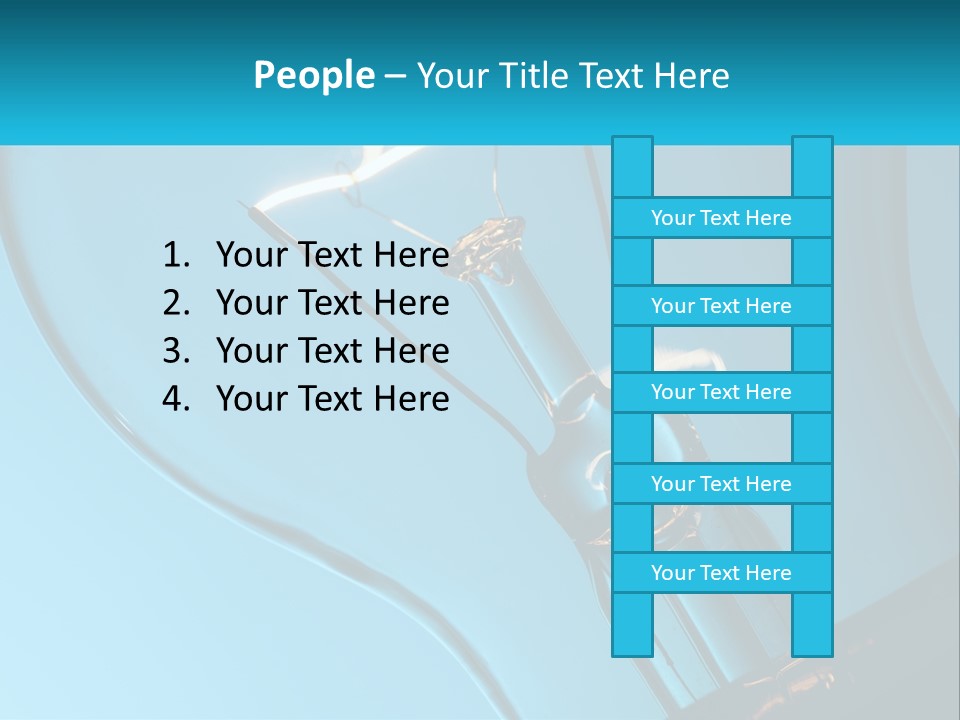 A Light Bulb With A Blue Background Is Shown PowerPoint Template