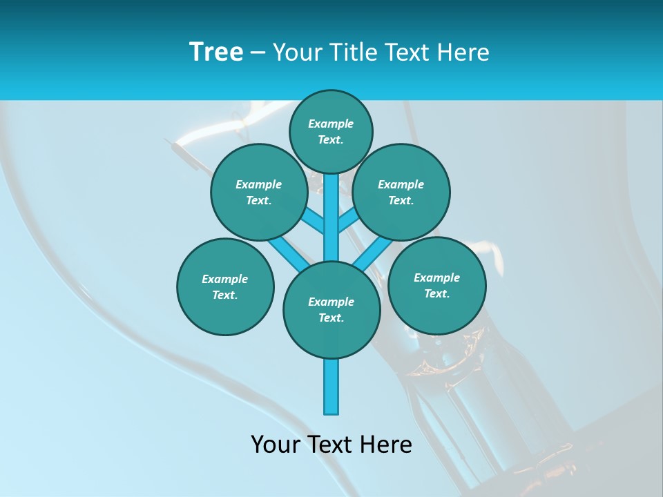 A Light Bulb With A Blue Background Is Shown PowerPoint Template