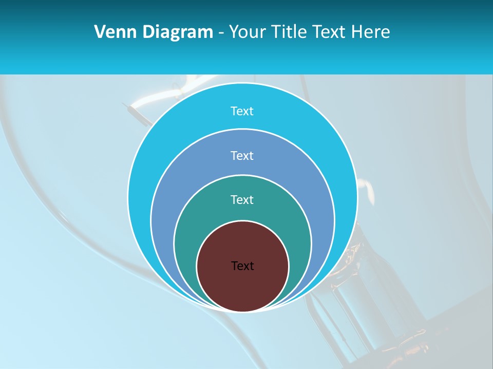 A Light Bulb With A Blue Background Is Shown PowerPoint Template