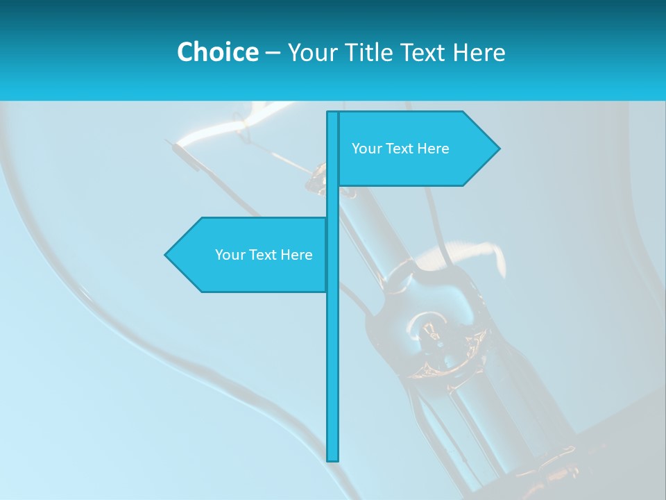 A Light Bulb With A Blue Background Is Shown PowerPoint Template