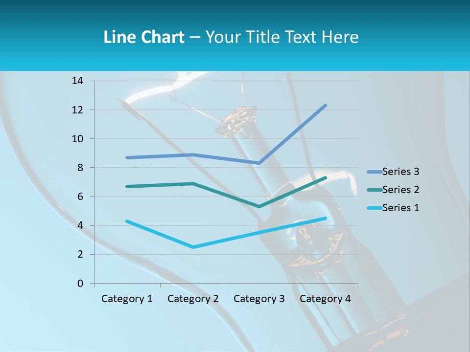 A Light Bulb With A Blue Background Is Shown PowerPoint Template