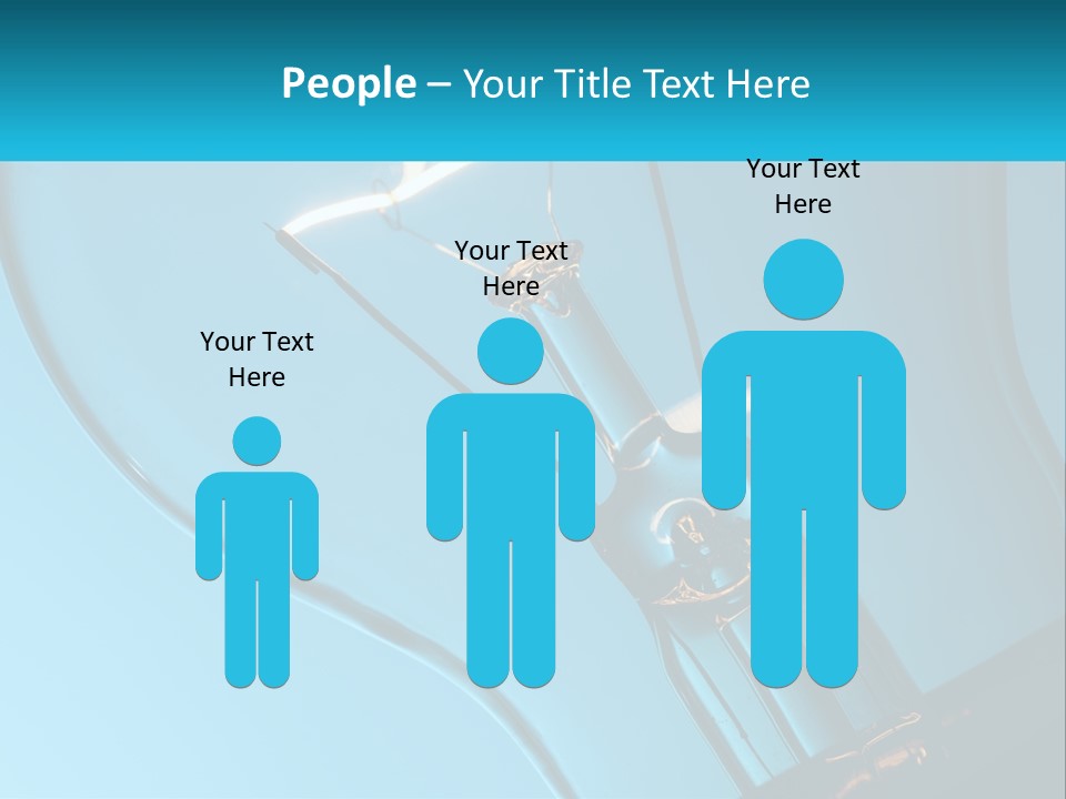 A Light Bulb With A Blue Background Is Shown PowerPoint Template