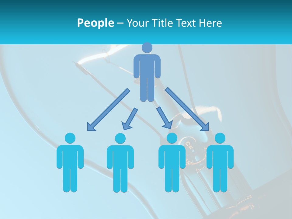 A Light Bulb With A Blue Background Is Shown PowerPoint Template