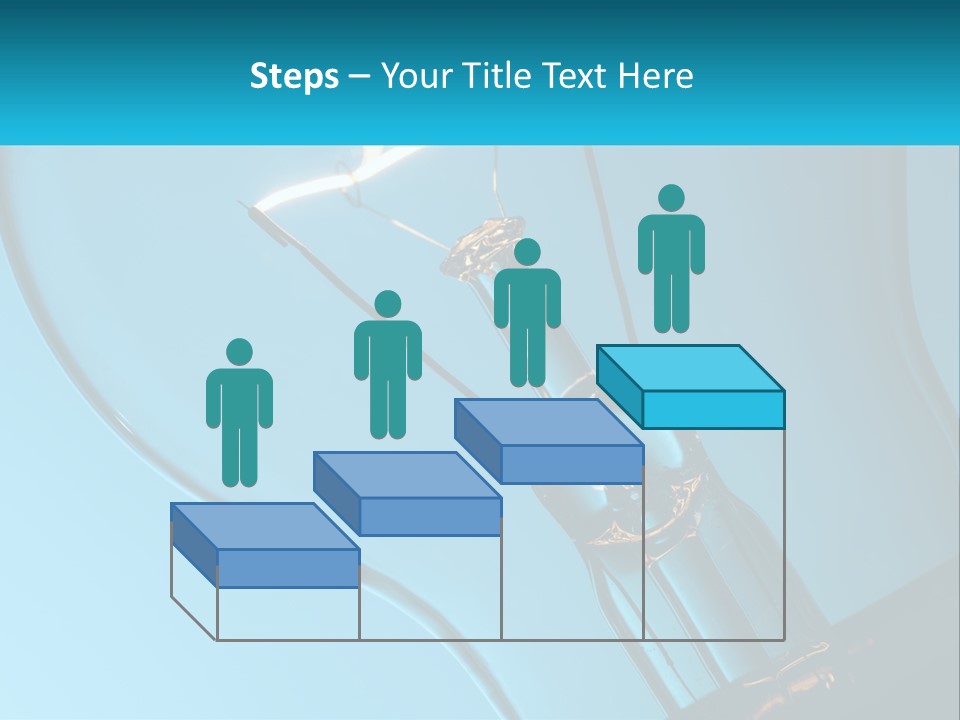 A Light Bulb With A Blue Background Is Shown PowerPoint Template