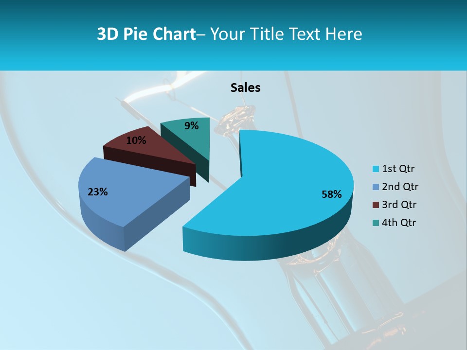 A Light Bulb With A Blue Background Is Shown PowerPoint Template