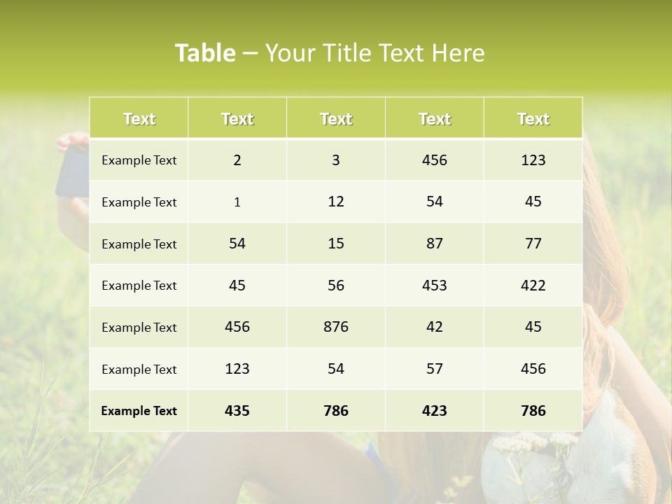 A Woman Taking A Picture With Her Dog PowerPoint Template