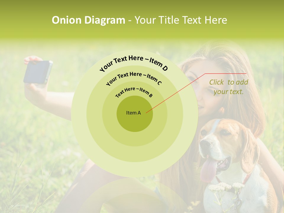 A Woman Taking A Picture With Her Dog PowerPoint Template
