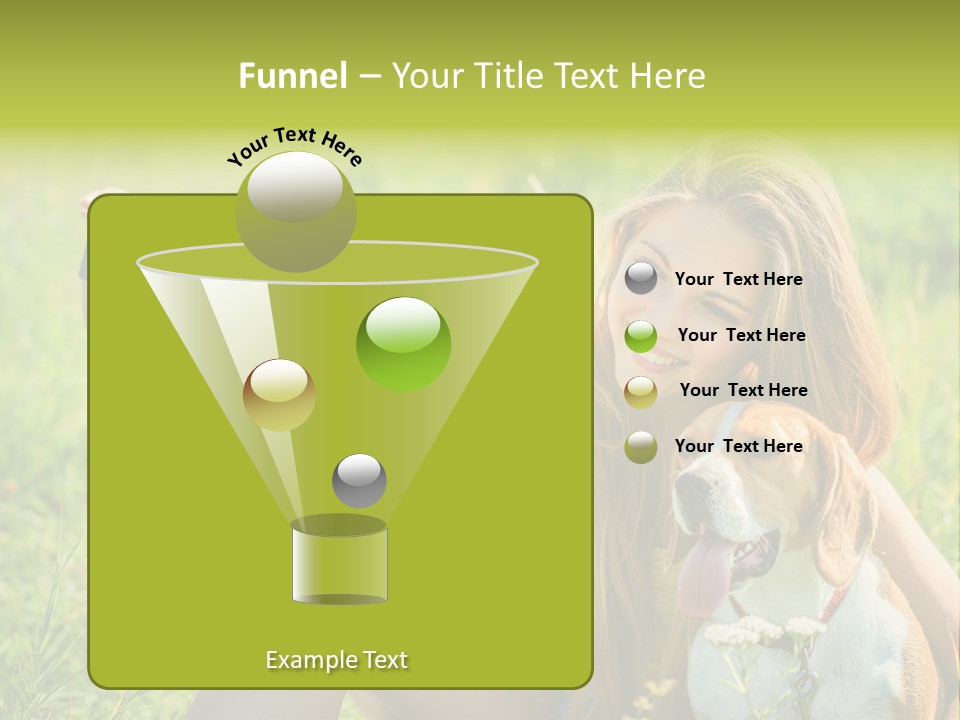 A Woman Taking A Picture With Her Dog PowerPoint Template