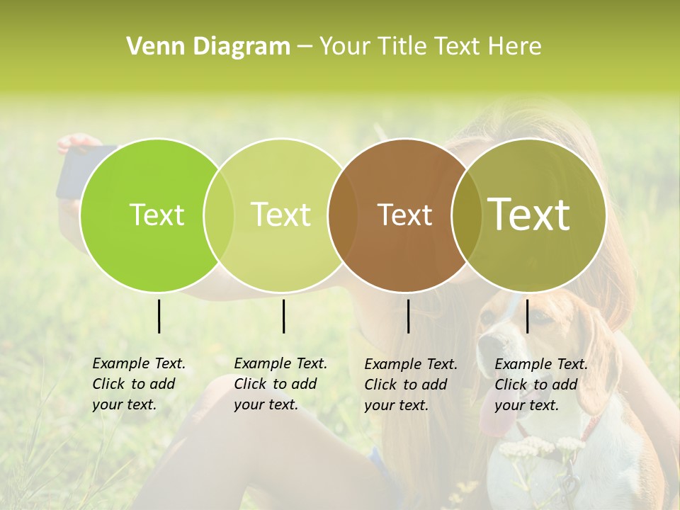 A Woman Taking A Picture With Her Dog PowerPoint Template