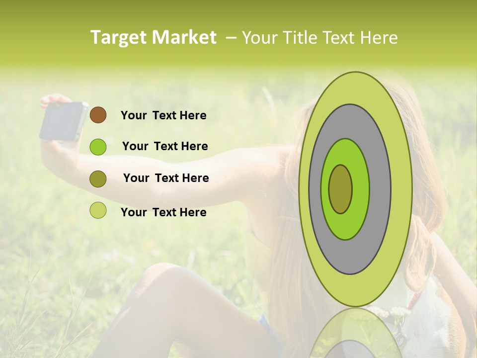 A Woman Taking A Picture With Her Dog PowerPoint Template