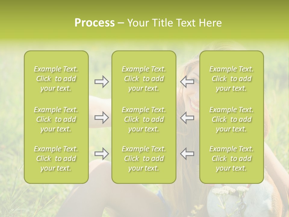 A Woman Taking A Picture With Her Dog PowerPoint Template