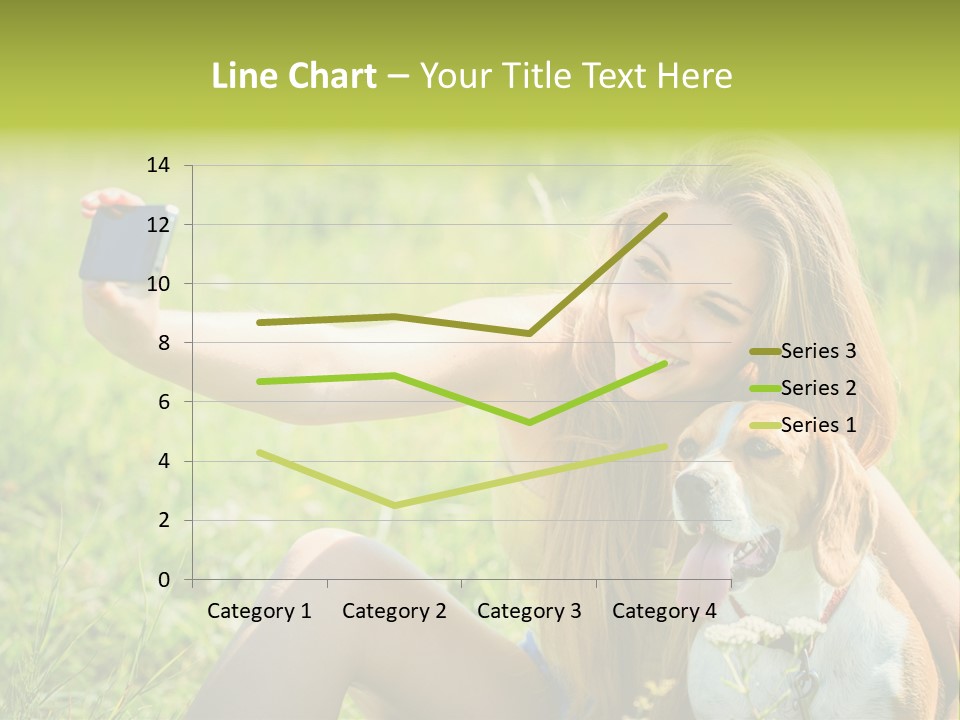 A Woman Taking A Picture With Her Dog PowerPoint Template