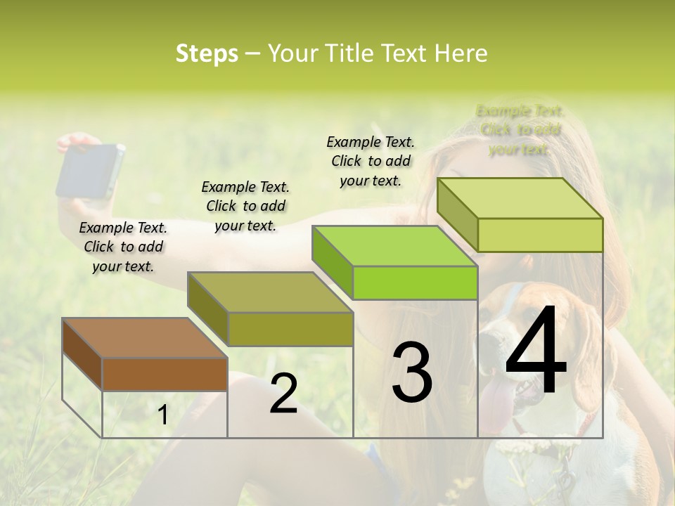 A Woman Taking A Picture With Her Dog PowerPoint Template