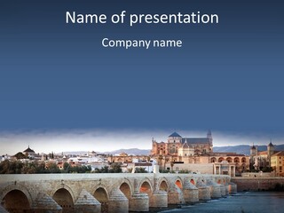 A Bridge Over A Body Of Water With A Castle In The Background PowerPoint Template