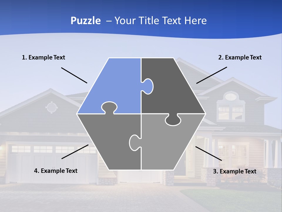 A Large House With A Lot Of Windows And A Driveway PowerPoint Template