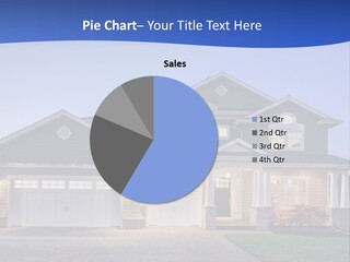 A Large House With A Lot Of Windows And A Driveway PowerPoint Template