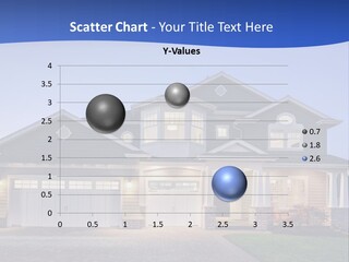 A Large House With A Lot Of Windows And A Driveway PowerPoint Template