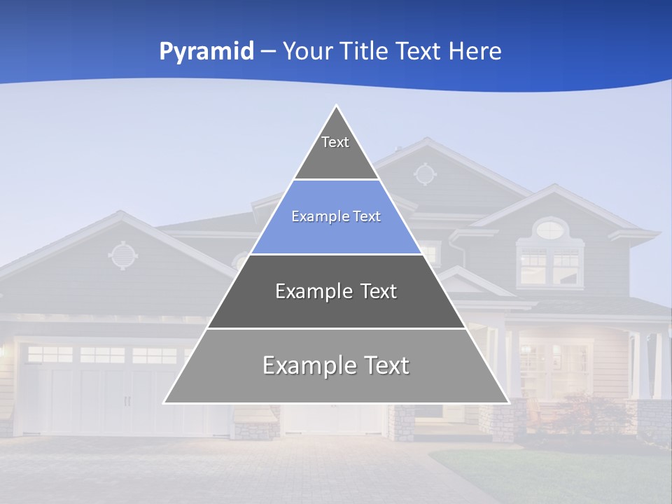 A Large House With A Lot Of Windows And A Driveway PowerPoint Template