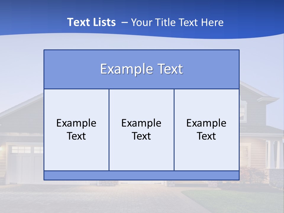 A Large House With A Lot Of Windows And A Driveway PowerPoint Template