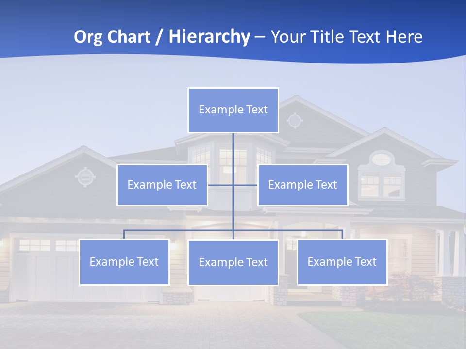 A Large House With A Lot Of Windows And A Driveway PowerPoint Template