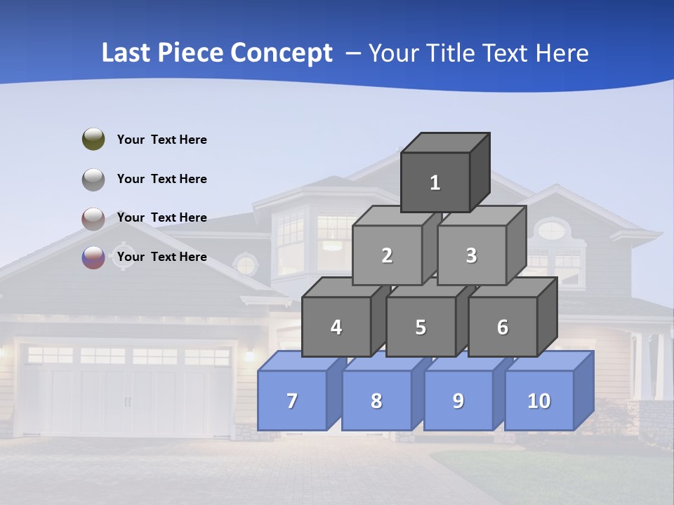 A Large House With A Lot Of Windows And A Driveway PowerPoint Template