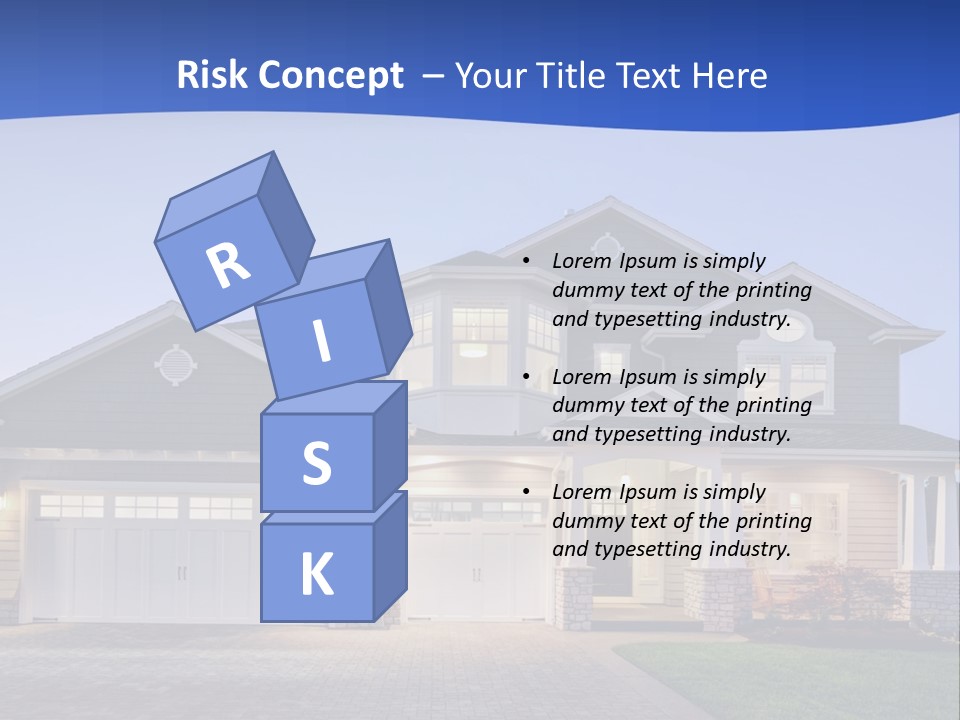 A Large House With A Lot Of Windows And A Driveway PowerPoint Template