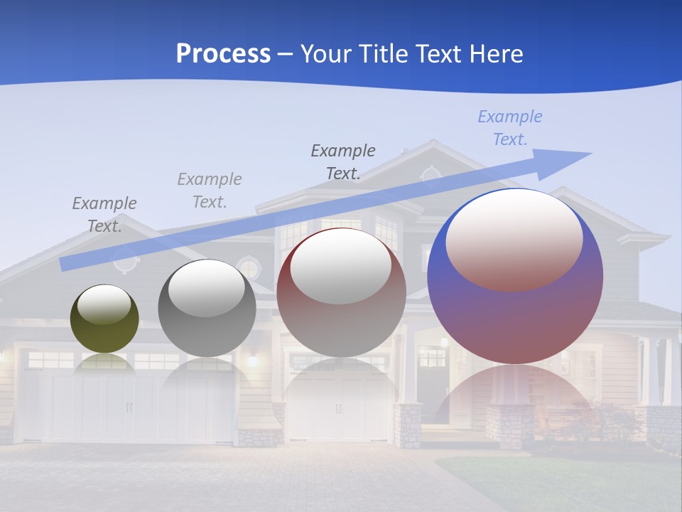 A Large House With A Lot Of Windows And A Driveway PowerPoint Template