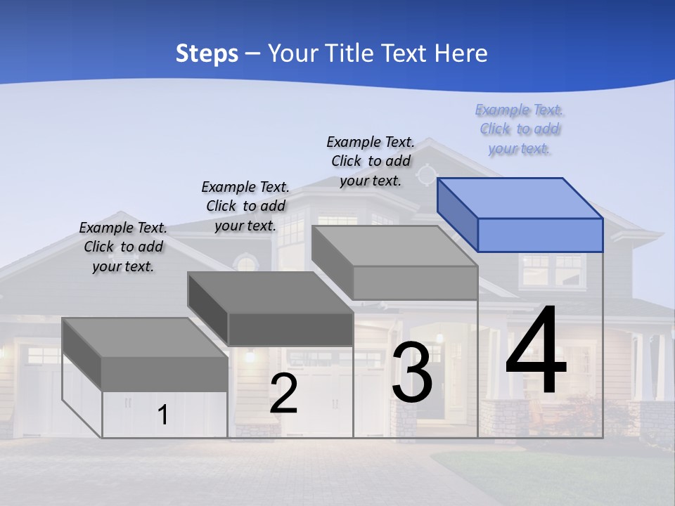 A Large House With A Lot Of Windows And A Driveway PowerPoint Template