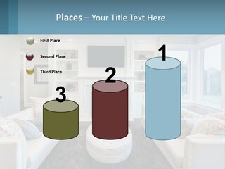 A Living Room Filled With Furniture And A Fire Place PowerPoint Template