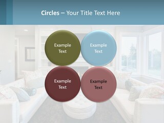 A Living Room Filled With Furniture And A Fire Place PowerPoint Template