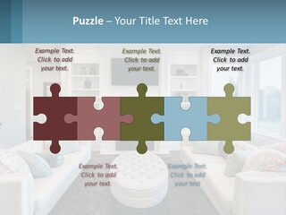 A Living Room Filled With Furniture And A Fire Place PowerPoint Template