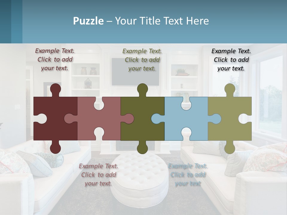 A Living Room Filled With Furniture And A Fire Place PowerPoint Template