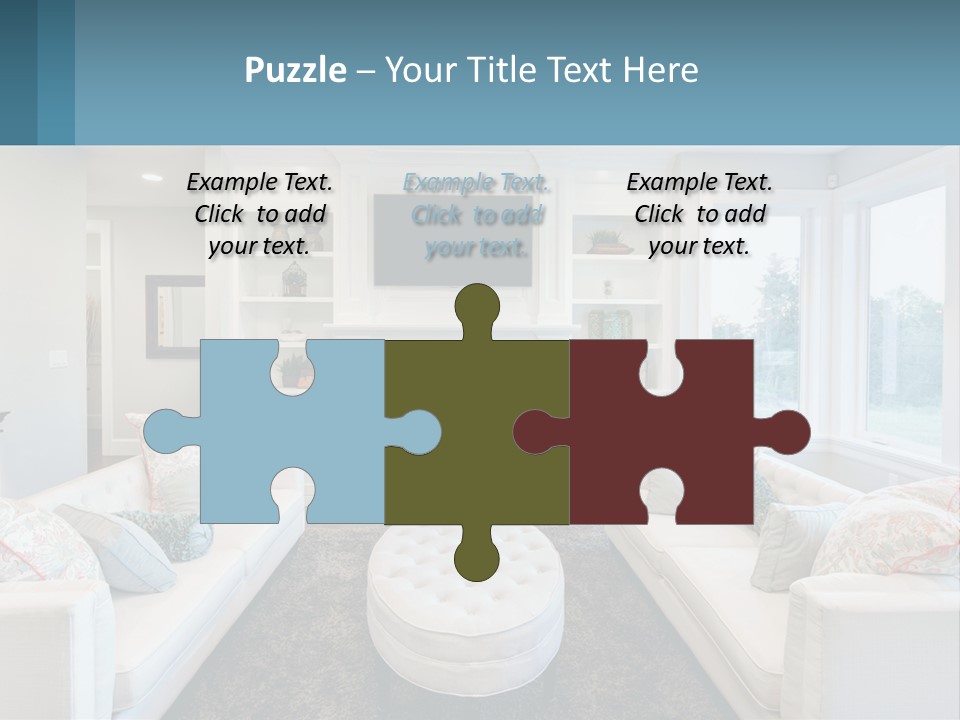 A Living Room Filled With Furniture And A Fire Place PowerPoint Template