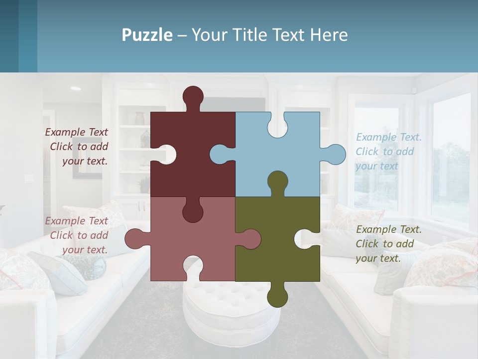 A Living Room Filled With Furniture And A Fire Place PowerPoint Template