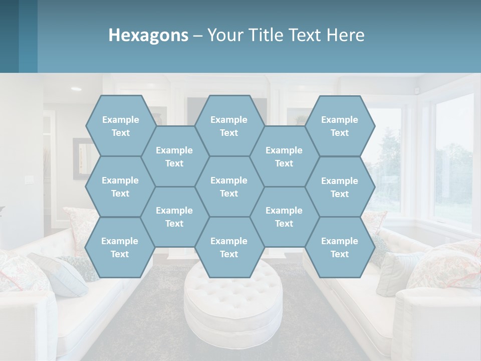 A Living Room Filled With Furniture And A Fire Place PowerPoint Template