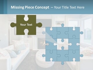 A Living Room Filled With Furniture And A Fire Place PowerPoint Template