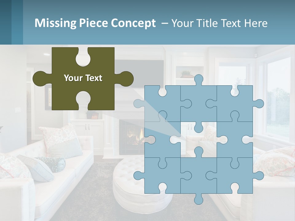 A Living Room Filled With Furniture And A Fire Place PowerPoint Template