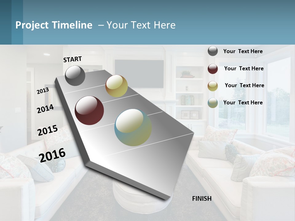 A Living Room Filled With Furniture And A Fire Place PowerPoint Template