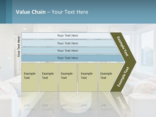 A Living Room Filled With Furniture And A Fire Place PowerPoint Template
