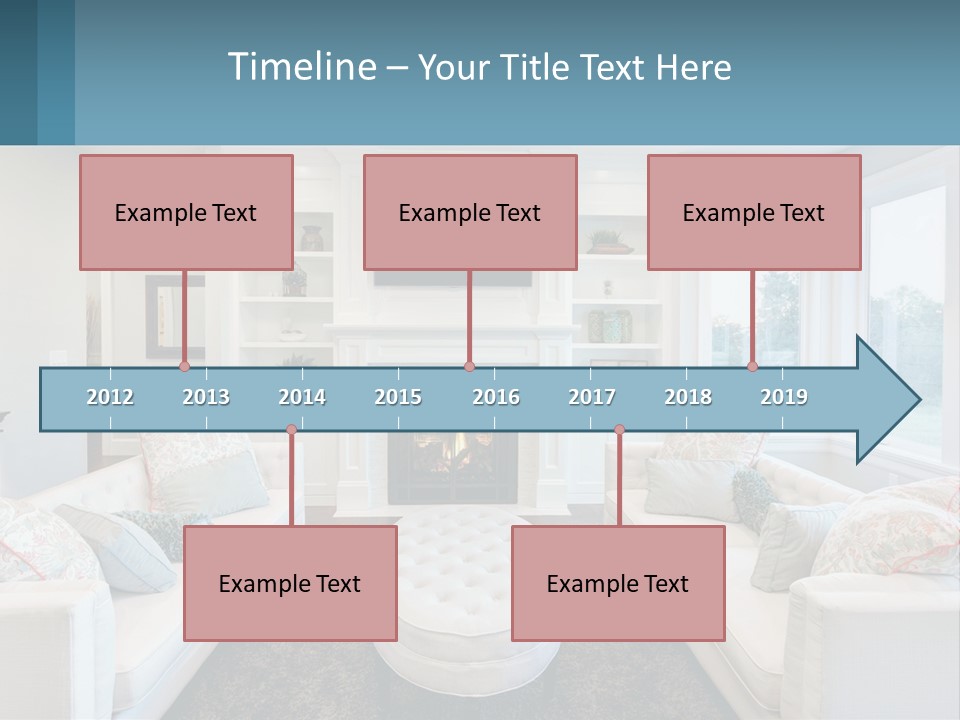 A Living Room Filled With Furniture And A Fire Place PowerPoint Template