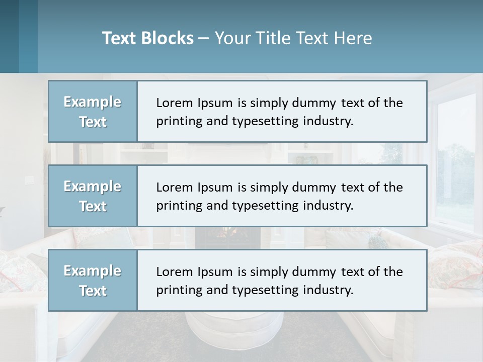 A Living Room Filled With Furniture And A Fire Place PowerPoint Template