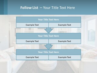 A Living Room Filled With Furniture And A Fire Place PowerPoint Template