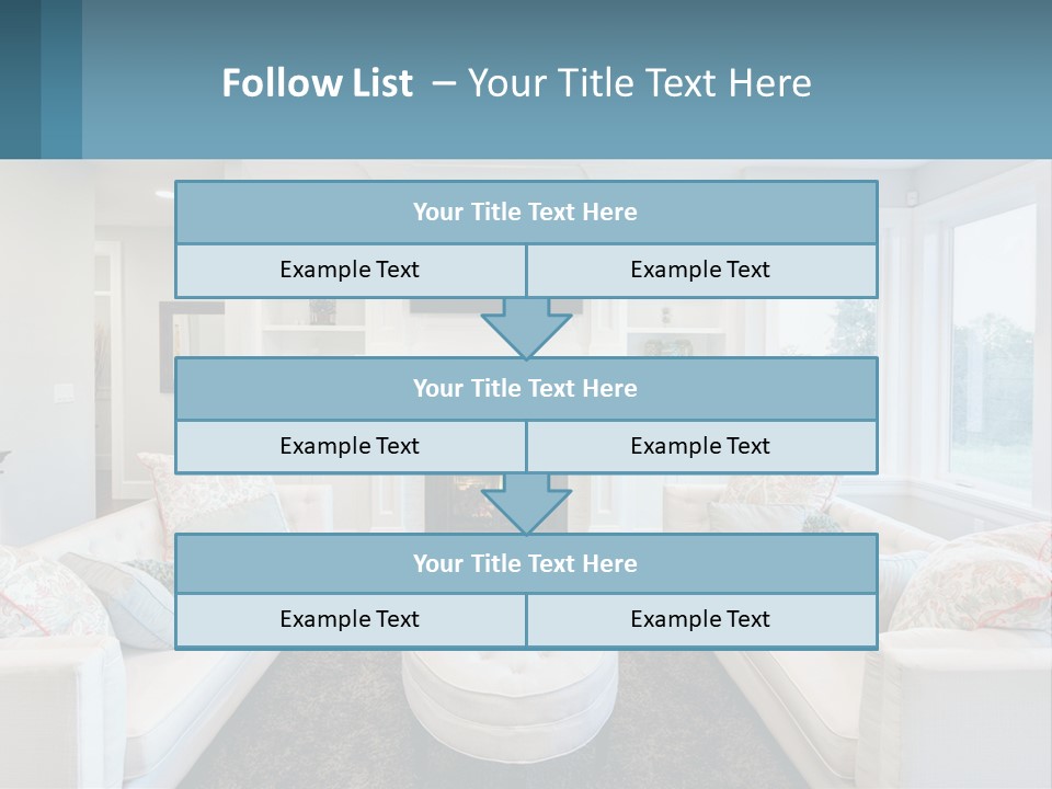 A Living Room Filled With Furniture And A Fire Place PowerPoint Template