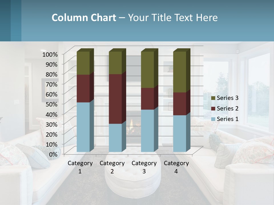 A Living Room Filled With Furniture And A Fire Place PowerPoint Template